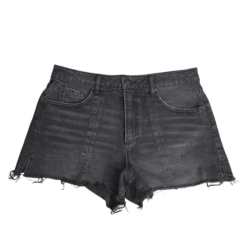 No Boundaries Shorts Juniors 13 Black Cutoff Denim Frayed Raw Hem Casual Summer
